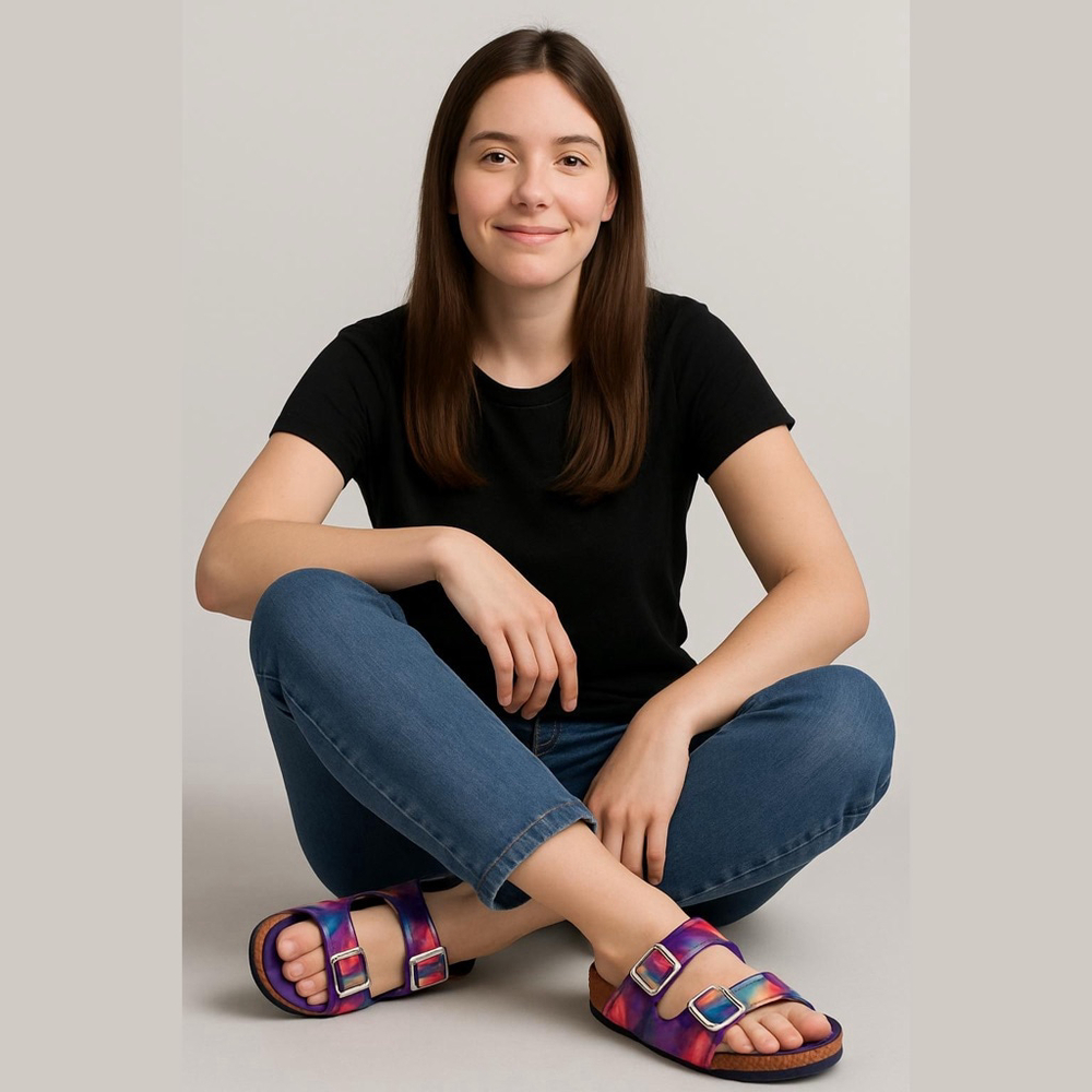 Aloha Island Tie Dye Slide Sandals Size 11